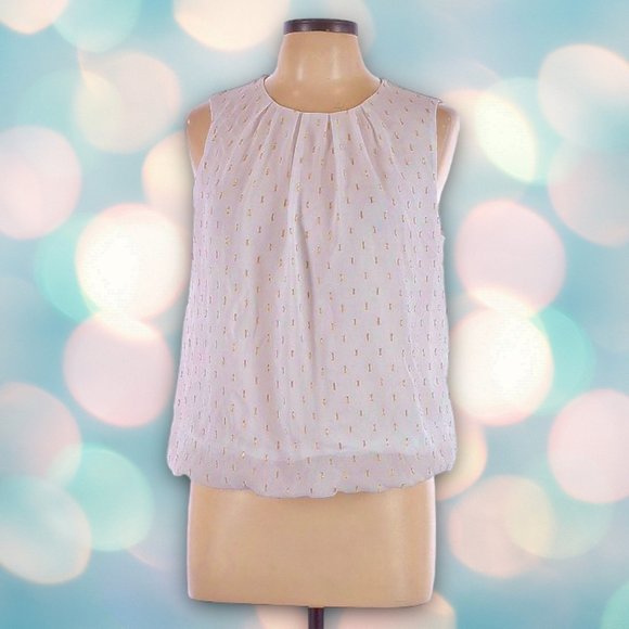 Liz Claiborne Tops - Liz Claiborne Women’s Sleeveless Flowy Glitter Pattern Blouse Top L